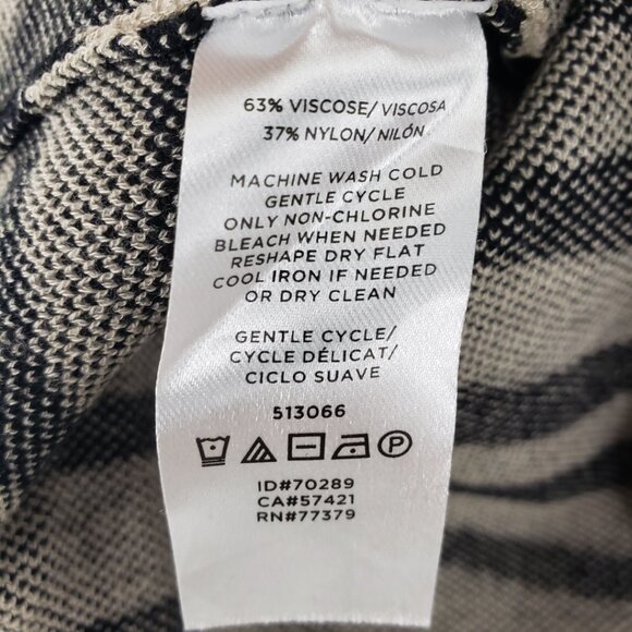 Ann Taylor Zebra Print Sweater XSP Seasonless Yarn Boat Neck Tan Black - Picture 8 of 8